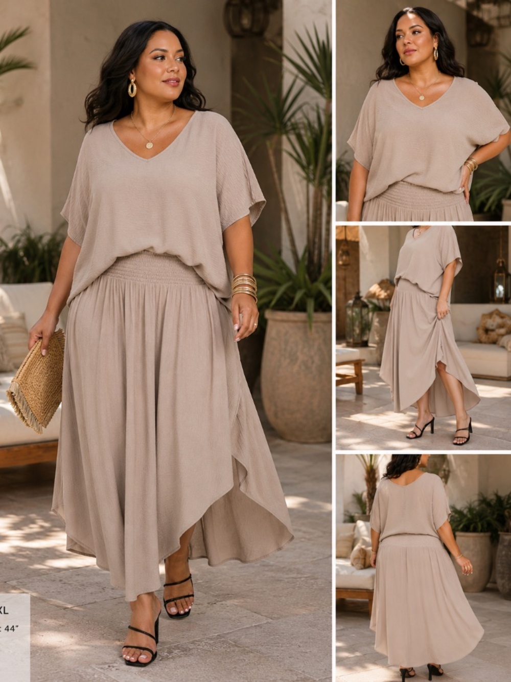 Zenana Ash Mocha Airflow Resort Set